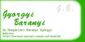 gyorgyi baranyi business card