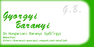 gyorgyi baranyi business card